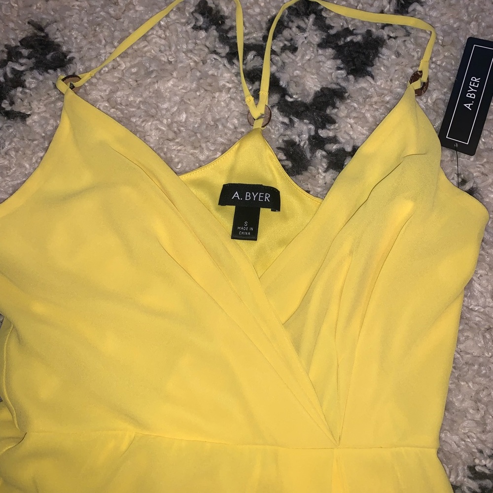 Yellow A. Byer dress!